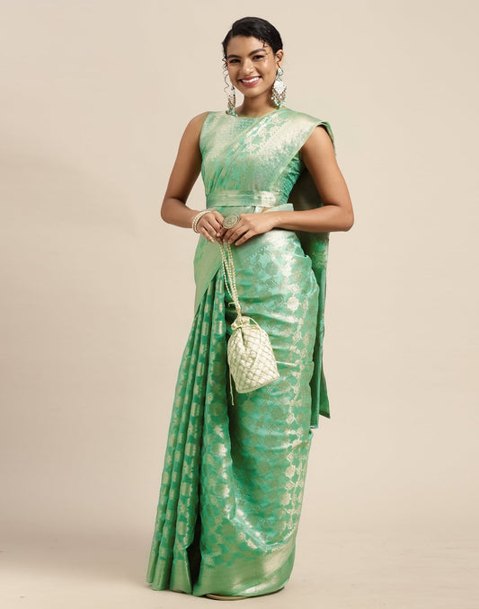 Mint Green Silk Saree | Sudathi