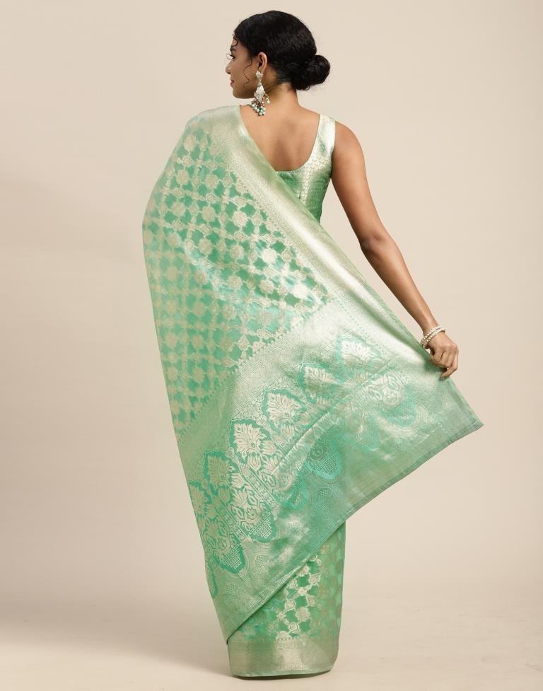 Mint Green Silk Saree | Sudathi