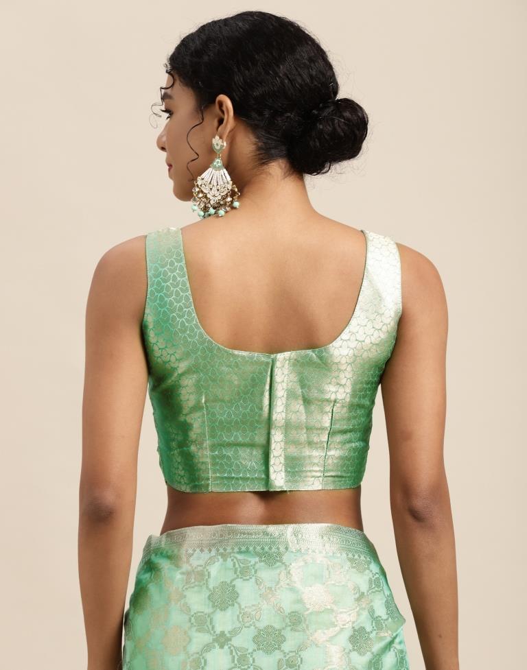 Mint Green Silk Saree | Sudathi