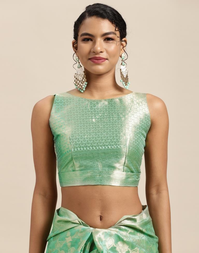 Mint Green Silk Saree | Sudathi