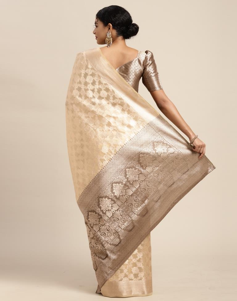 Cream Silk Saree | Sudathi