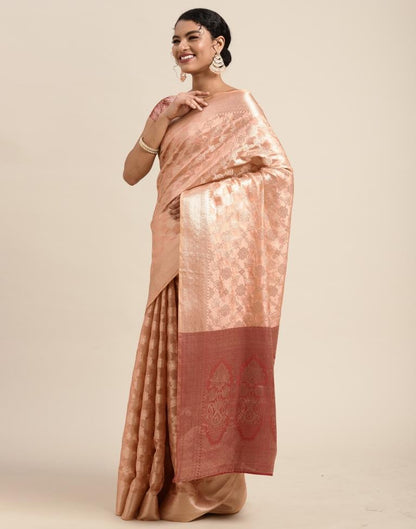 Peach Silk Saree | Sudathi