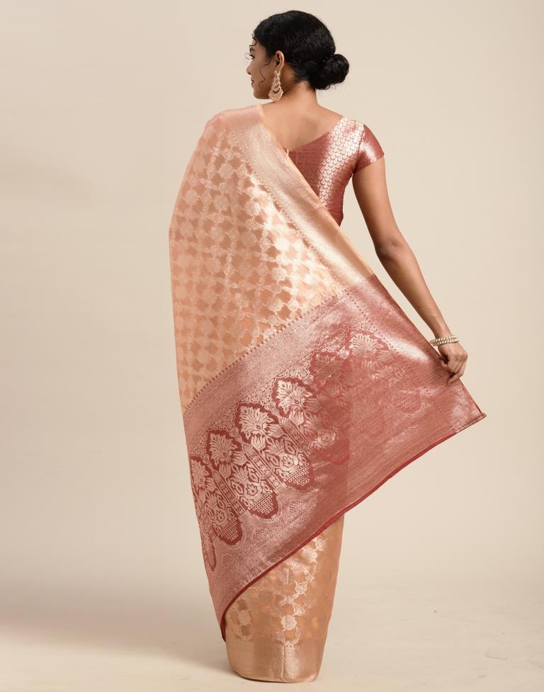 Peach Silk Saree | Sudathi