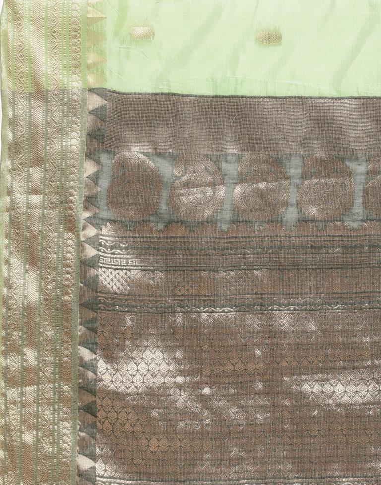 Pista Green Silk Saree | Leemboodi