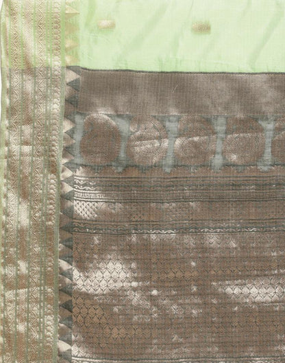 Pista Green Silk Saree | Leemboodi