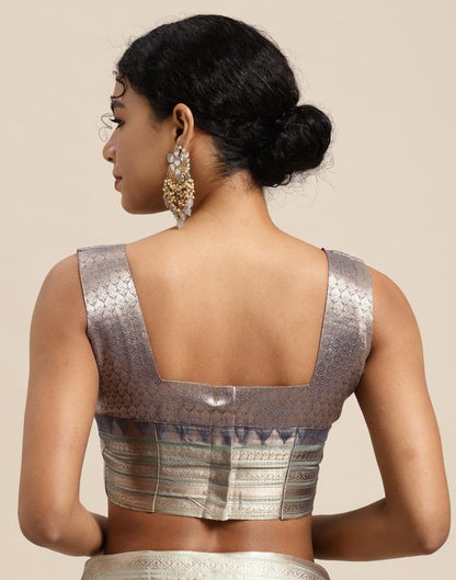 Grey Silk Saree | Leemboodi