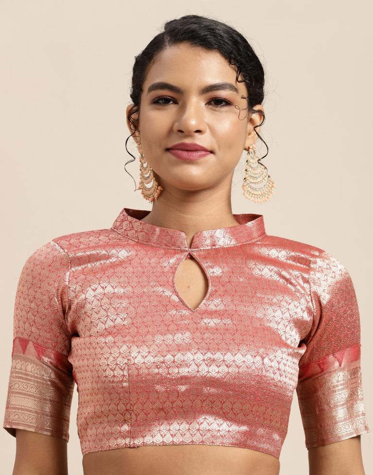 Peach Silk Saree | Leemboodi