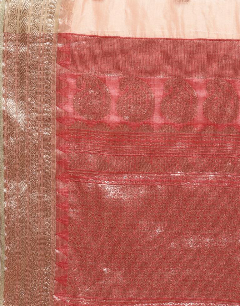 Peach Silk Saree | Leemboodi