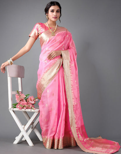 Rose Pink Silk Saree | Sudathi