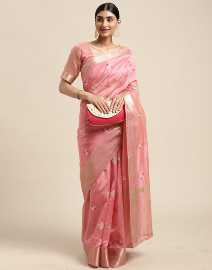 Light Pink Embroidery Saree | Sudathi