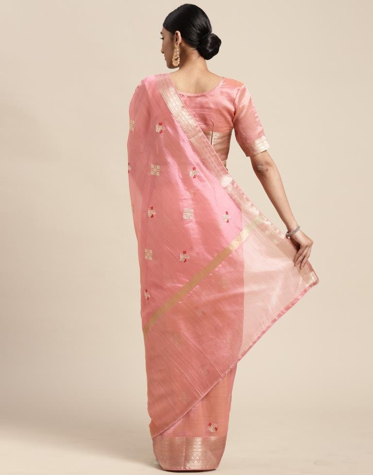 Light Pink Embroidery Saree | Sudathi