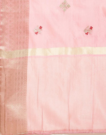 Light Pink Embroidery Saree | Sudathi