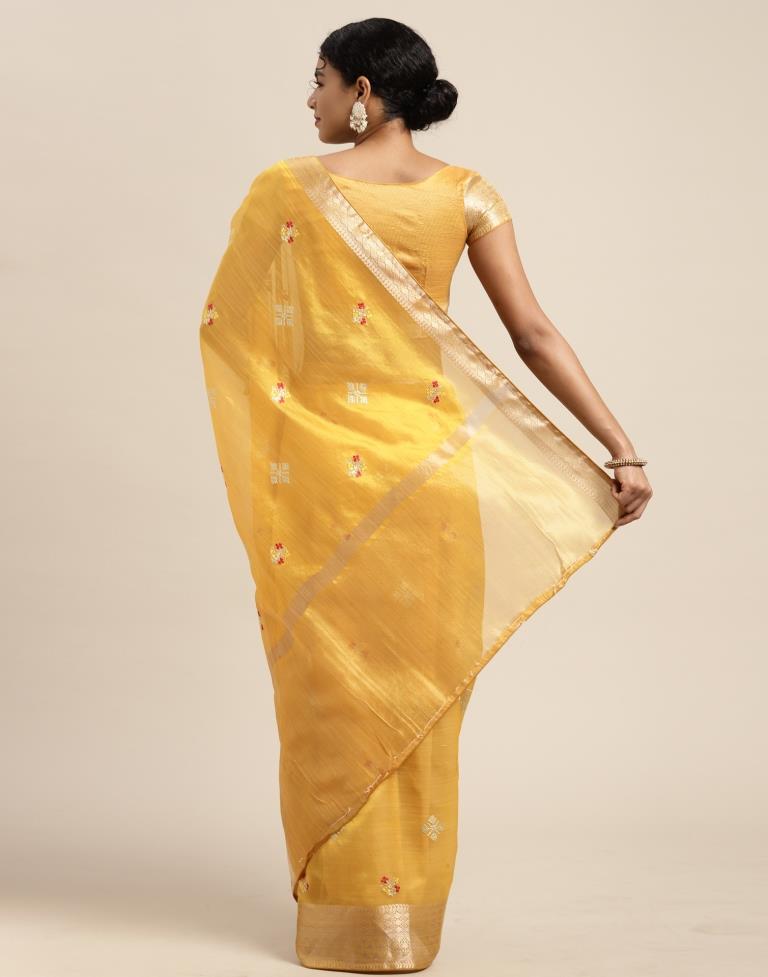 Yellow Embroidery Saree | Sudathi