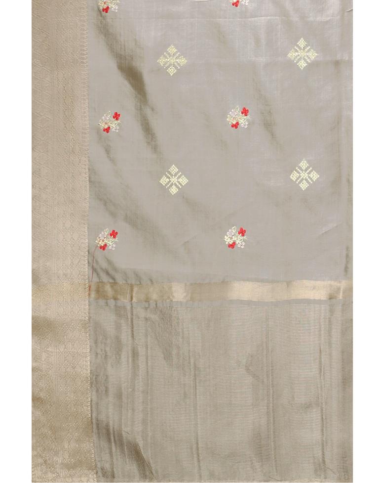 Beige Embroidery Saree | Sudathi