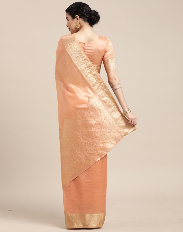 Peach Kanjivaram Silk Saree | Sudathi