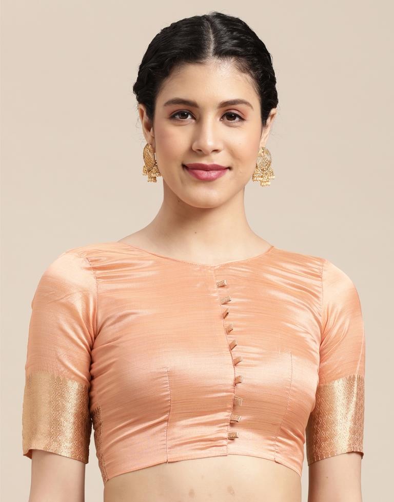 Peach Kanjivaram Silk Saree | Sudathi