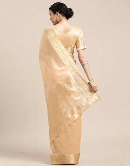 Cream Kanjivaram Silk Saree | Sudathi