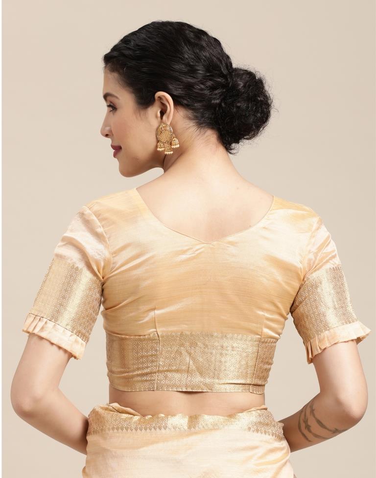 Cream Kanjivaram Silk Saree | Sudathi