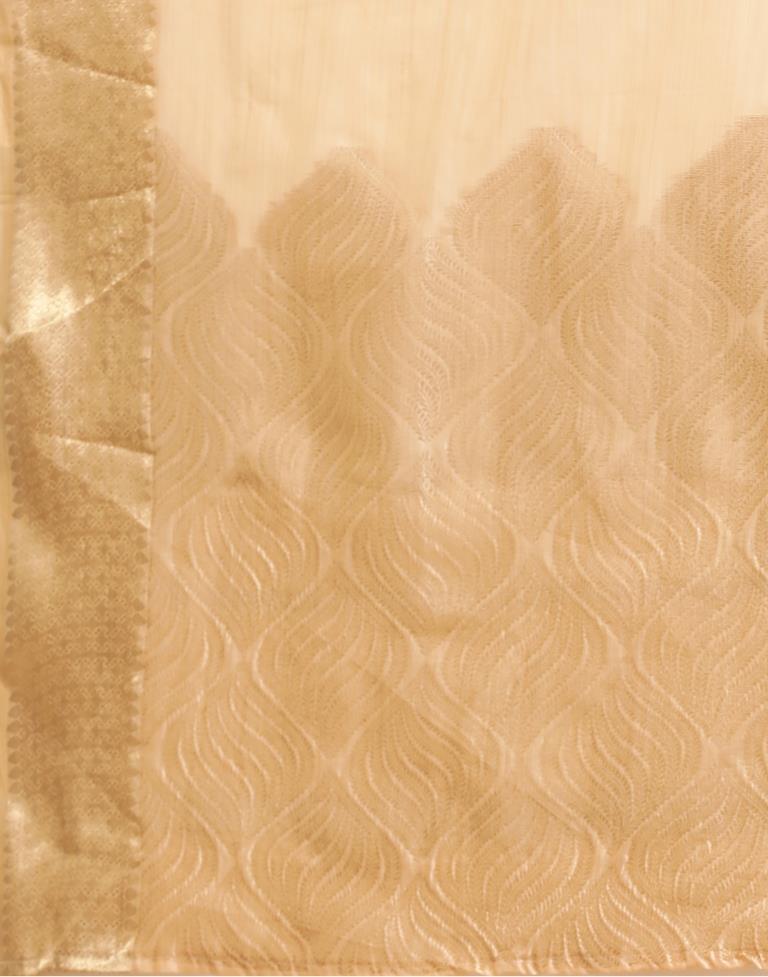 Cream Kanjivaram Silk Saree | Sudathi