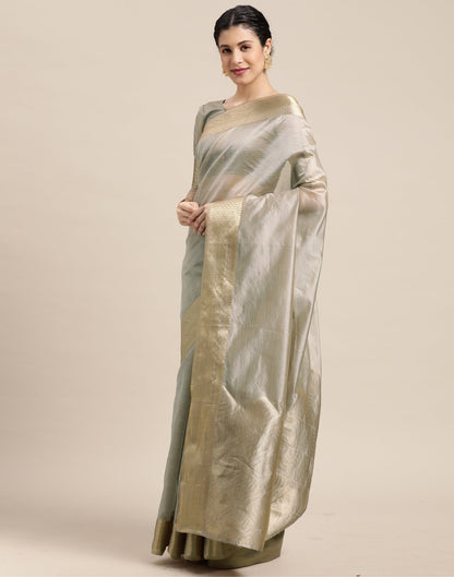 Grey Kanjivaram Silk Saree | Sudathi