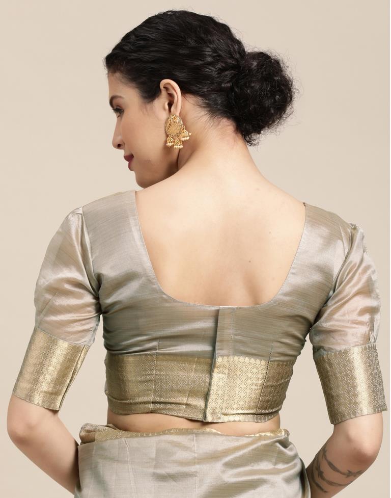 Grey Kanjivaram Silk Saree | Sudathi