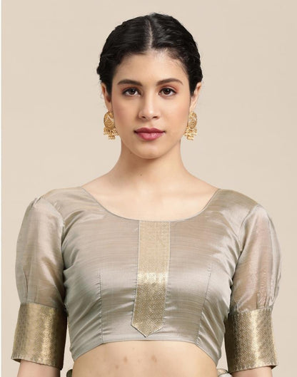 Grey Kanjivaram Silk Saree | Sudathi