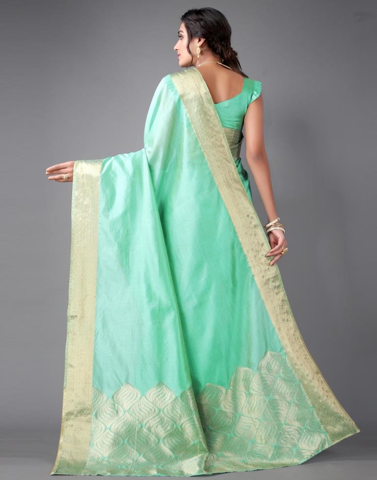 Mint Green Kanjivaram Silk Saree | Sudathi