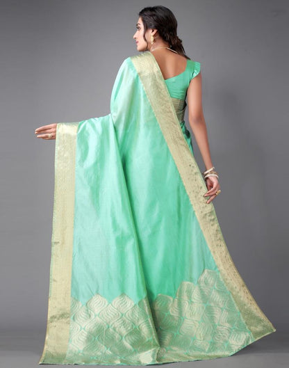 Mint Green Kanjivaram Silk Saree | Sudathi