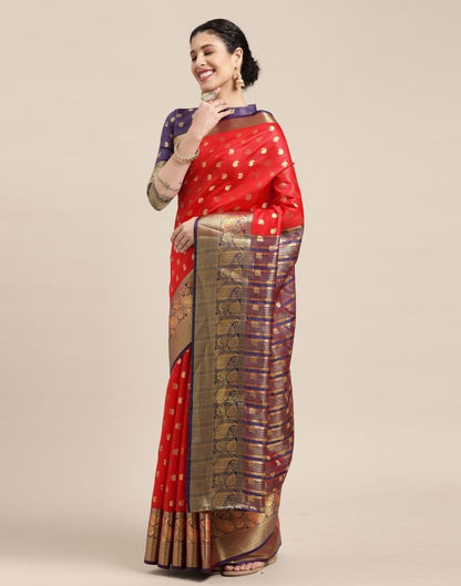 Red Banarasi Silk Saree | Sudathi
