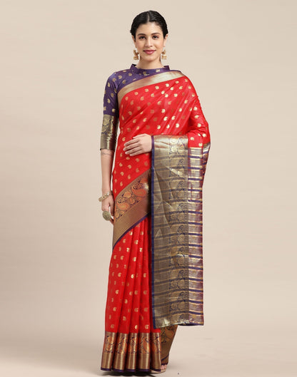 Red Banarasi Silk Saree | Sudathi