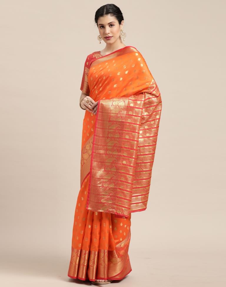 Turmeric Yellow Banarasi Silk Saree | Sudathi