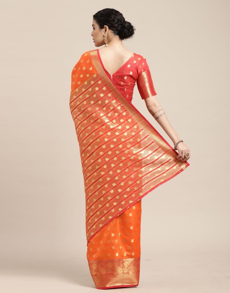 Turmeric Yellow Banarasi Silk Saree | Sudathi