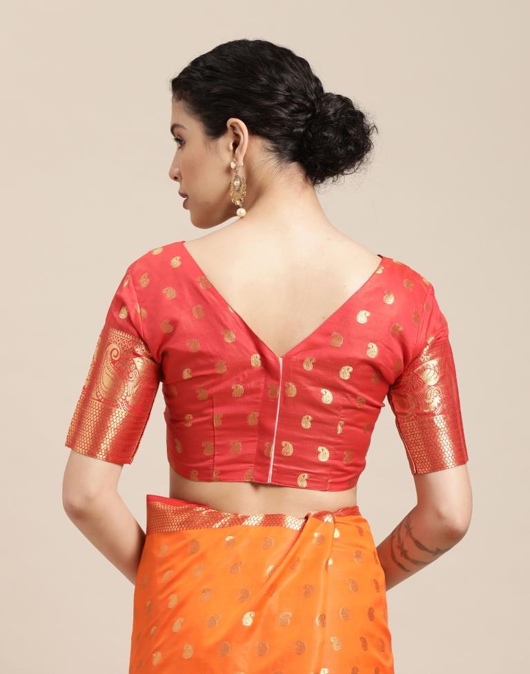 Turmeric Yellow Banarasi Silk Saree | Sudathi