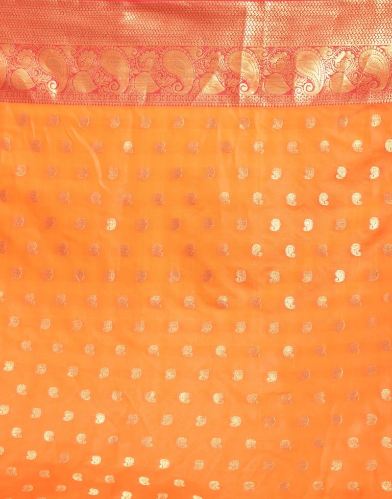 Turmeric Yellow Banarasi Silk Saree | Sudathi