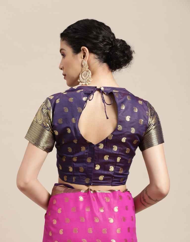 Hot Pink Banarasi Silk Saree | Sudathi