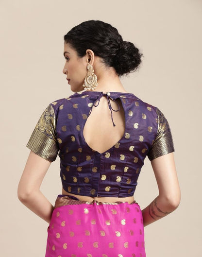 Hot Pink Banarasi Silk Saree | Sudathi