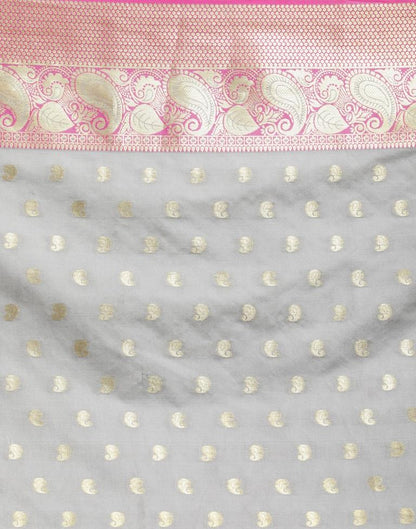 Grey Banarasi Silk Saree | Sudathi