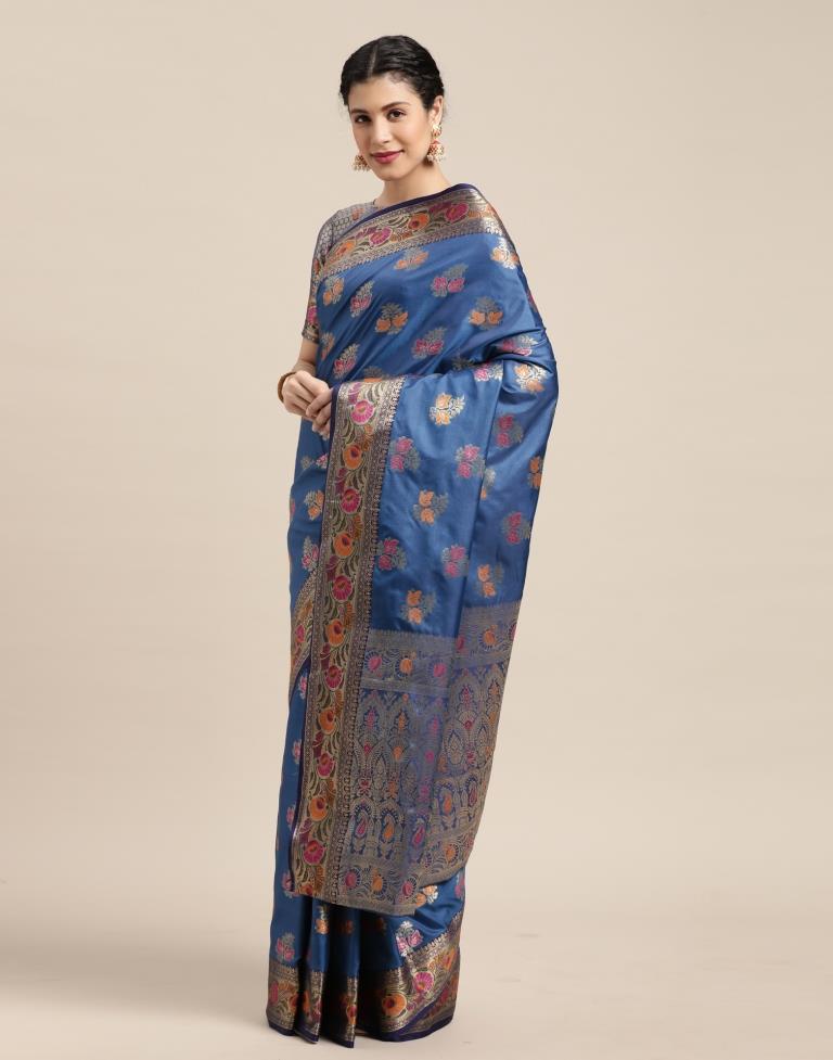 Blue Silk Saree | Sudathi