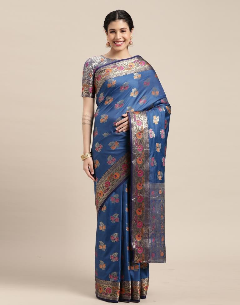 Blue Silk Saree | Sudathi