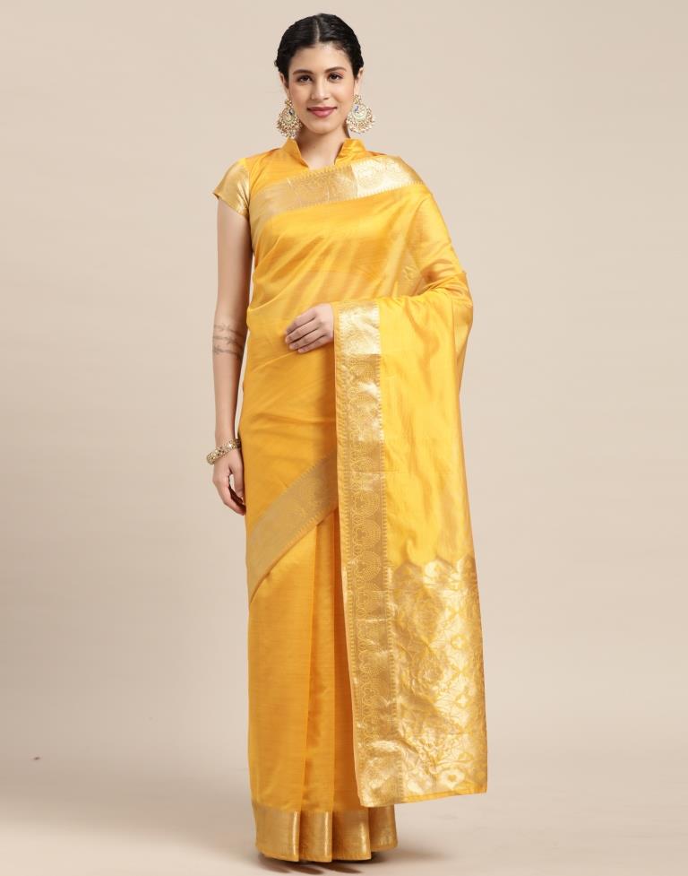 Yellow Kanjivaram Silk Saree | Sudathi