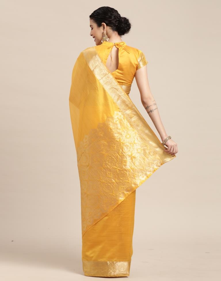 Yellow Kanjivaram Silk Saree | Sudathi