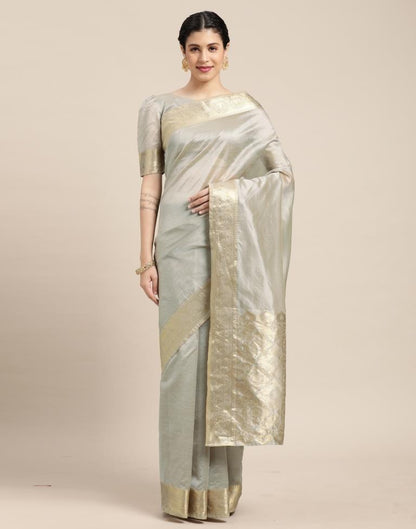 Grey Kanjivaram Silk Saree | Sudathi