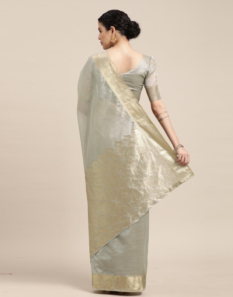 Grey Kanjivaram Silk Saree | Sudathi