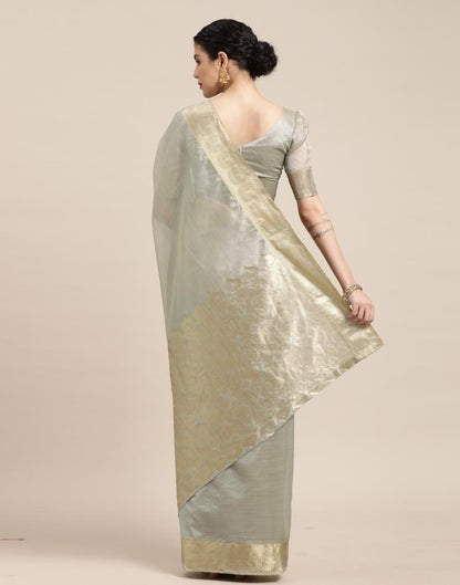 Grey Kanjivaram Silk Saree | Sudathi