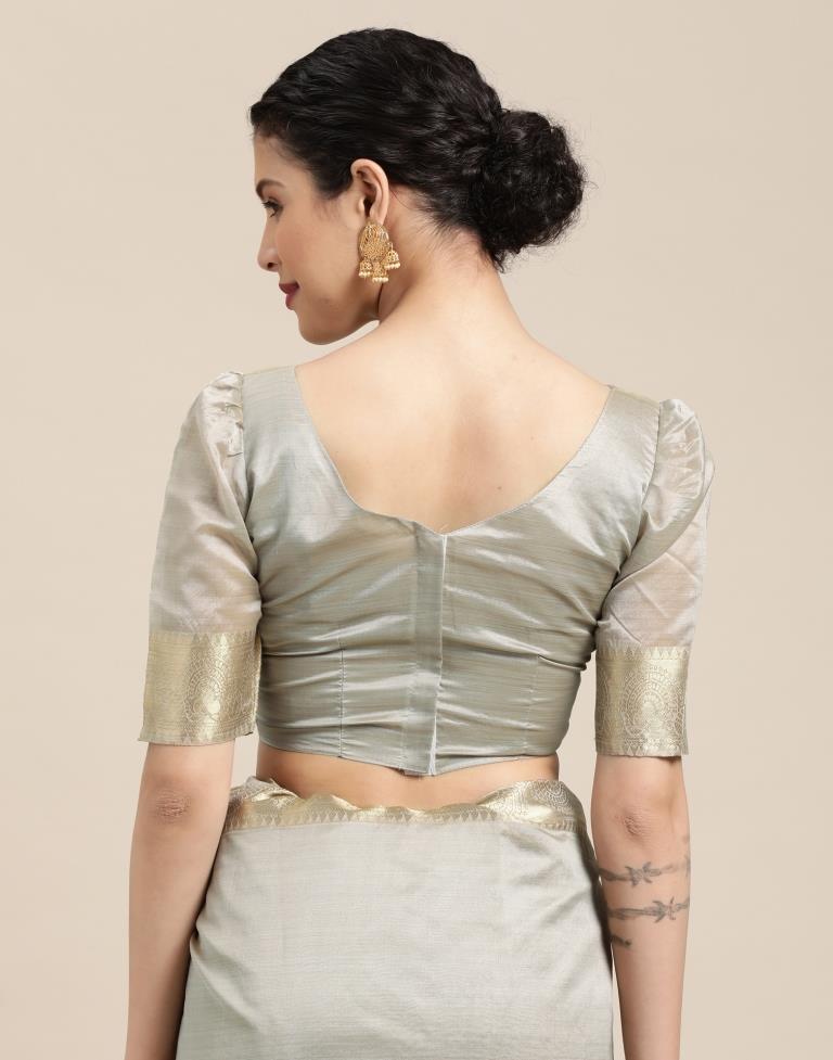 Grey Kanjivaram Silk Saree | Sudathi