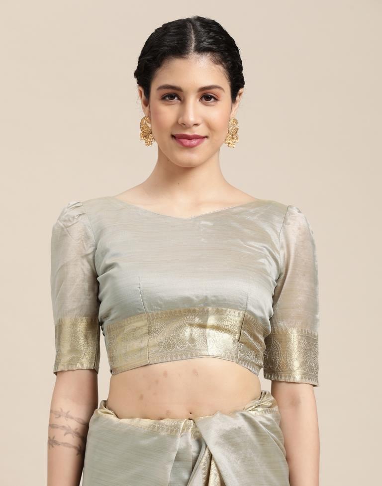 Grey Kanjivaram Silk Saree | Sudathi