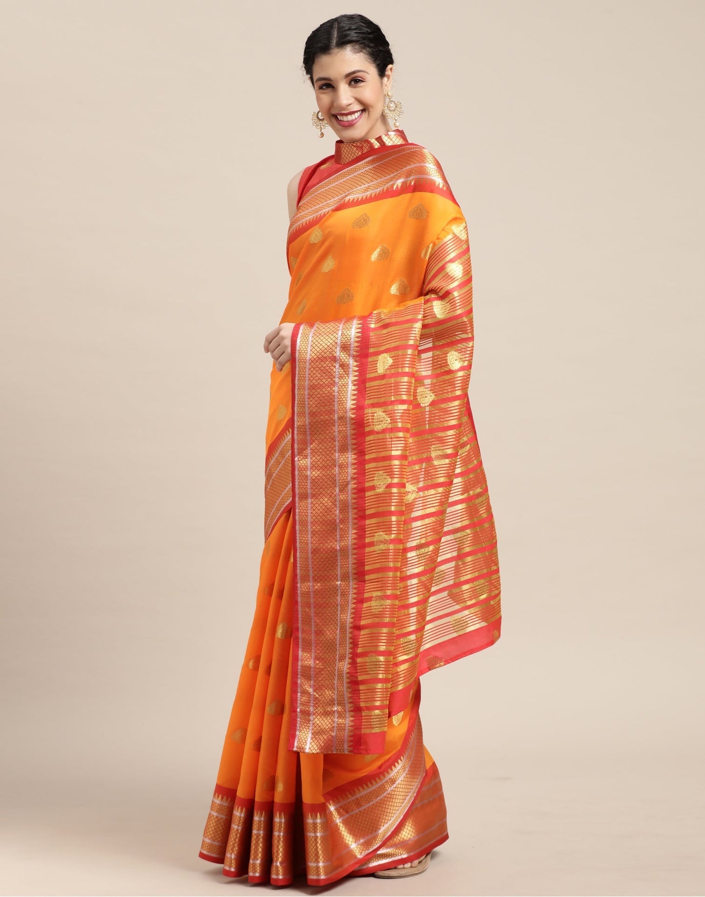 Turmeric Yellow Silk Saree | Sudathi