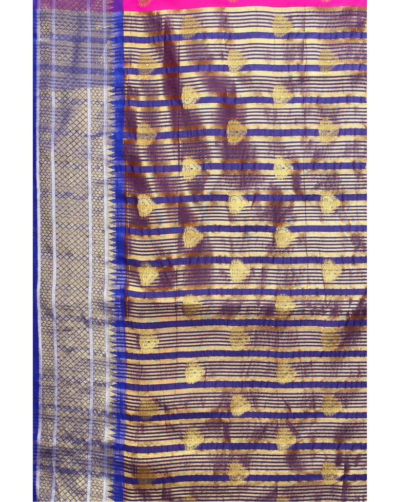 Hot Pink Banarasi Silk Saree | Sudathi