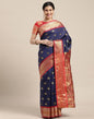 Navy Blue Silk Saree | Sudathi