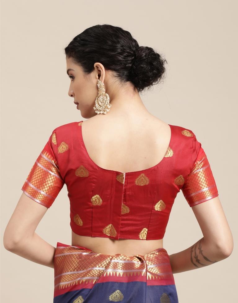 Navy Blue Silk Saree | Sudathi